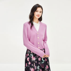 Koradior | Spring Youthful Elegant V-Neck Knit Sweater