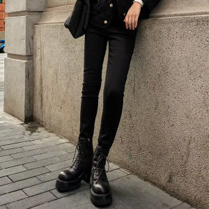 Quần Jeans Denim Ôm Dáng Cạp Cao Ôm Dáng Mài Mòn 599 Quần Jeans Nữ Xuân 2025 Quần Jeans Nữ Cạp Cao Mài Mòn