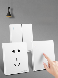 International Electrician White Wall Switch Socket Panel Power Supply One Open Five Holes Single Control Air Conditioner 16A For Home Porous