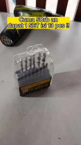 MATA BOR BESI HSS SET 13 PCS 1.5 - 6.5MM NANKAI DRILL BIT SET ALUMINIUM STAINLESS STEEL