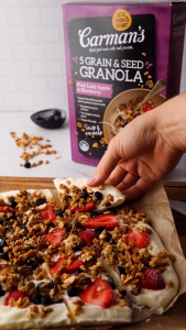 Looking for a deliciously crunchy & creamy probiotic- packed treat Our gut loving yoghurt bark c.mp4