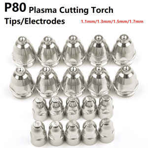 P80 Plasma Cutting Torch 60A 80A 100A P80 CNC Plasma Torch Tip Electrode Nozzle 10 PCS Electrode + 10 PCS Nozzle