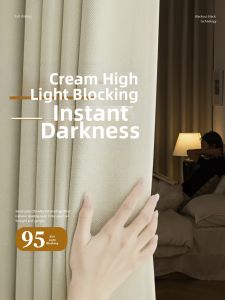 BUXIANSEN | Fully Blackout Soundproof Stain-resistant Insulating Hook Type Curtain