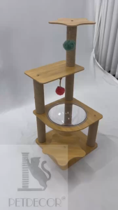 Trụ cào móng nhà cây cho mèo PETDECOR CT025 – Cat tree gỗ cao cấp lắp ráp – Cao 94cm