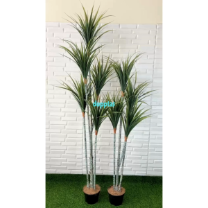 Pohon Artificial Tanaman Hias Pandan Bali Lancip Hijau T140 & T180 Latex Pot Dasar Hitam Dekorasi Sudut Ruang Tamu Aesthetic