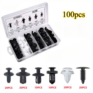 100pcs Auto Fastener Clip Car Body Push Retainer Pin Rivet Bumper Door Trim Panel Retainer