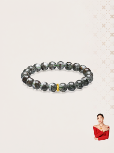 Wealth Attracting & Luck Changing Green Ghost Crystal Bead Bracelet