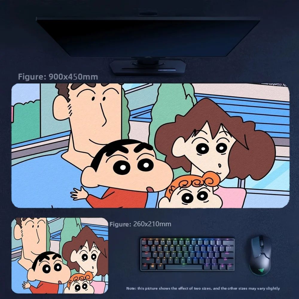 Bandai | Crayon Shin‑chan All Family Characters Anime Mousepad, Rubber ...