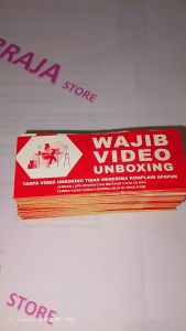 STIKER PAKET WAJIB VIDEO UNBOXING ISI 100 PCS DAN 500 PCS