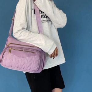 COD Tas Selempang wanita bahan nylon tebal anti air bordir banyak ruang tersedia 4 warna \\ slingbag wanita \\ Tas Bahu Wanita Dewasa