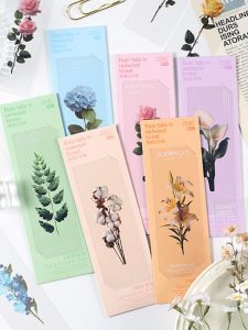 Transparent Rainfall Redwood Forest Bookmarks Creative Student Reading Page Clips Plant Floral Ins Style Fresh And Charming