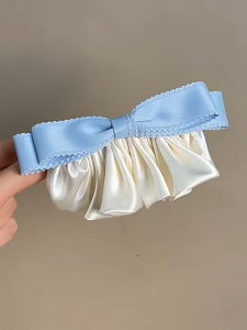 Kẹp tóc nơ lụa kiểu dáng tiểu thư thời trang Hàn Quốc dành cho nữ