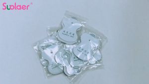 Suolaer 1Set 4Pcs Electrode TENS Pads with 2.5mm 4in1 Electrode Button Wire for TENS EMS Unit Digital Therapy Electric Machine Massager Massage Device Muscle Stimulator Body Slimming