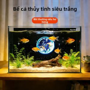 sunsun | Ultra Clear Desktop Aquarium for Lazy Landscape with Live Plants