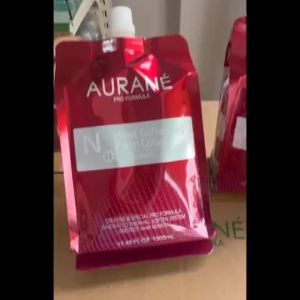 Thuốc kem dập uốn duỗi tóc phục hồi Aurane EN163 giúp tóc xoăn bồng bềnh thẳng tự nhiên mà không khô tóc túi 1000ml