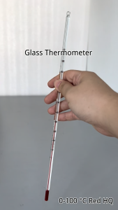 Glass thermometer 0-100 degree Celsius non mercury School Experiment Laboratory Termometer Suhu Lab Experiment