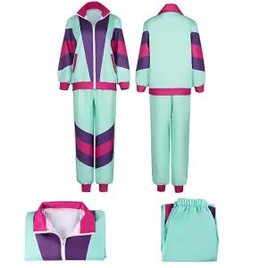 European and American Halloween R 70/80 Disco Fashion Sportswear Party Costumes Two-Piece Set