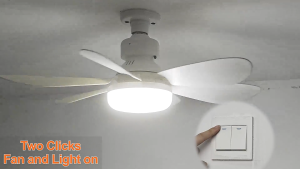 Fan Lamp 42/52CM Ceiling Fan With Light 40W E27 6 Blades Silent Fan Light with Remote Control