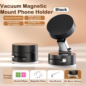 Sleek and Portable Magnetic Vacuum Suction Phone Mount A2