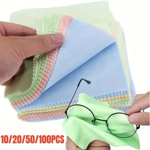 10/20/50/100Pcs Microfiber Cleaning Cloth Thick Soft Wiping Cloths For Glasses Camera Lenses Phone Screens Cleaning Supplies