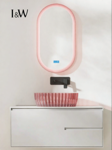 Transparent Resin Smart Mirror Bathroom Cabinet