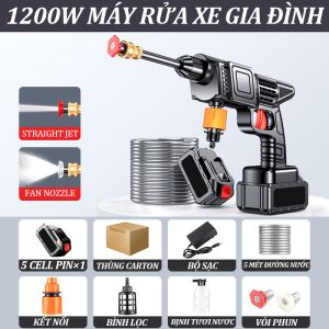 (BẢO HÀNH 10 NĂM)Máy rửa xe cầm tay dùng pin máy rửa xe cao áp may rua xe gia đình mini máy rửa xe mini áp lực caovệ sinh ô tô đồ nghề đa năng rửa xe tưới cây