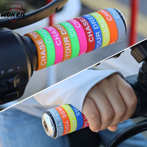【WOKEN】20PCS Motorcycle Handlebar Anti-Slip Cover Elastic Shock-Absorbing Silicone Handle Cover Diy Colorful Riding Grip Cover Bicycle Brake Handle Cover 30mm Handlebar Cover