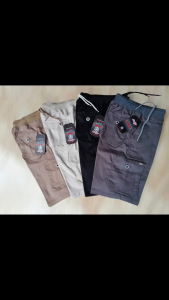 Best Celana Rib Cargo Pendek Pria Premium Stretch Pinggang Karet Model Chinos Regular Fit Bahan Adem Ringan Nyaman Di Gunakan