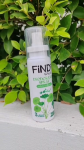 ฟินดิ สเปรย์ระงับกลิ่นกาย สารส้มสกัด ใบบัวบก และส่วนผสมจากธรรมชาติ 100 มล. FiNDi DEODORANT SPRAY 100 ml.