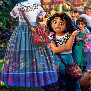 MQATZ ชุดเดรสเด็กผู้หญิงกระเป๋าเจ้าหญิงปาร์ตี้การแสดงเสื้อผ้าเด็ก2-10ปี MFMW002