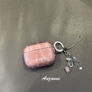 Auzanne Half-Transparent Pink Heart-Shaped Protective Case for Apple AirPods pro 1st 2nd 3rd 4th Generation Bluetooth Earphone Shell