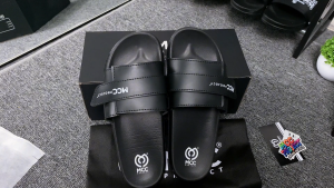 MCC Project - Sandal Selop Slip On PMA Pria Dewasa - Full Black Size 36-43 Strap