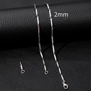 HIYEE Stainless Steel Necklace Stick Chain Mens and Womens Jewelry Gift Party and Wedding Non-fading Waterproof Charm Jewelry