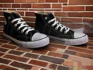 sepatu sekolah hdc tinggi ob hitam putih sepatu sekolah murah