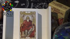 Kartu Tarot Golden Art Nouveau Kemasan Kotak Besi