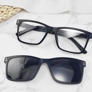 Viendo Kacamata Clip On Wanita Pria Cowok Hitam Minus Komputer HP Kaca Mata Optik Fashion Elastik TR90 Frame UV400 Polarized Anti Radiasi AntiBlueray Silau Sinar Photocromic Bluecromic