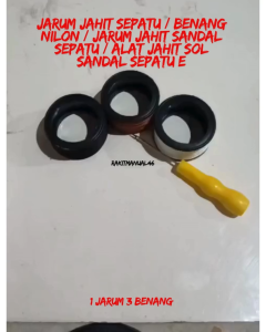 Benang Jahit Sepatu 10 – 15 Meter Dan Jarum Jahit Sol Sepatu Sandal Serbaguna E