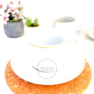 Cangkir Keramik Set Tatakan Merk Lucky Swan Series Bulat List Emas Cream 225 ml Gelas Mug Lepek Pisin Cup Saucer Keramik Teh Tea Kopi Coffee Espresso Hotel Restoran Cafe Horeca Horeka SNI