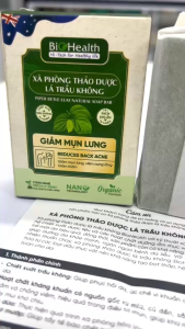 Xà Phòng Thảo Dược Lá Trầu Không giảm mụn lưng giảm viêm nang lông (100g) Biohealth.