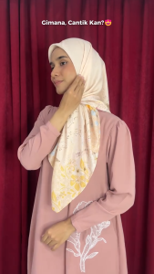 Zoya OXALIS Scarf - Kerudung Hijab Segiempat Motif With BOX - Bahan Nesla - Ukuran 115x115