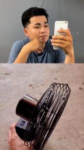 Quạt Tích Điện Lồng Sắt Đế Pin Makita 21V Phổ Thông Kích Thước 8 InchVới 2 Mức Gió Có Thể Xoay An Toàn Tiện Lợi Cho Mọi Gia Đình