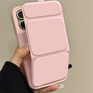 Flip Folding Magnetic Stand Holder Case For iPhone 17 Air 16 15 14 13 12 11 Pro Max Cute Candy Color Shockproof Bracket Cover
