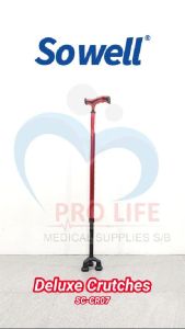 Sowell Deluxe Crutches (SC-CR07)(Walking Stick with 3 leg)(Tongkat 3 kaki)