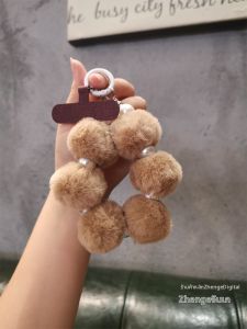 ZHENGEGE | Soft Plush Furry Beads Charm Anti-Lost Phone Strap