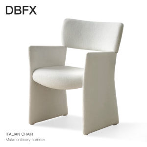 DUOBAOFUXING | Modern Minimalist Luxury High-End Consulting Chair Cotton and Linen Backed Chair