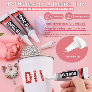 B7000 Glue Clear With Precision Tip Rhinestone Glue for Nail Craft Glue Super Glue Shoe Glue Fabric Glue Jewelry Glue
