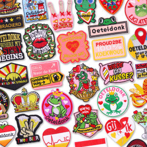 Oetel Island Embroidery Patches For Clothes Netherland Carnival Iron On Patches For Clothing OETELDONK Fuisible Patch Sewing DIY