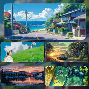 Thickened Large Size Computer Mouse Pad Scenic Anime Gaming Laptop Desk Mat Comfortable Rubber Material Esports Friendly