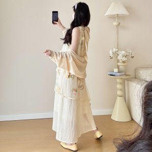 French Style Maternity Dress Sun Protection Pregnant