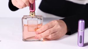 5ML Refillable Perfume Atomizer Spray Bottom-Filling Pump Portable Travel Outdoors Mini Perfume Bottle
